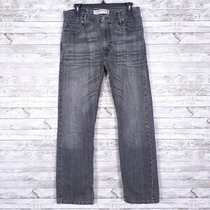 Levis 505 Mens Jeans 30x32 Straight Fit Black 563A